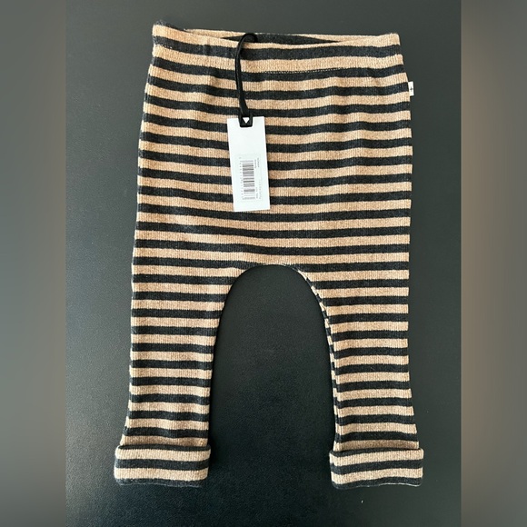 NWT 1 + in the family 2 piece set striped beige black 12 months 1 year Sandro - Picture 4 of 11